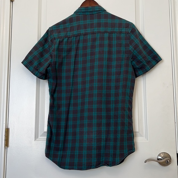 Topman Plaid Button Shirt Multicolor Mens Small Short Sleeve - Picture 3 of 3
